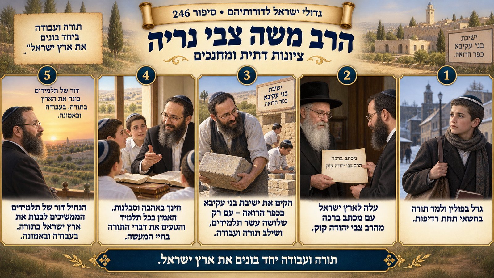 תמונת סיכום — ציונות דתית ומחנכים: הרב משה צבי נריה